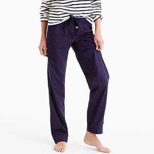 Small J. Crew Pajama Pant with Red Velvet Dots